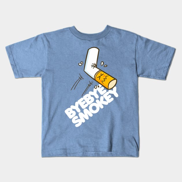 ByeBye Smokey Kids T-Shirt by Jocularity Art